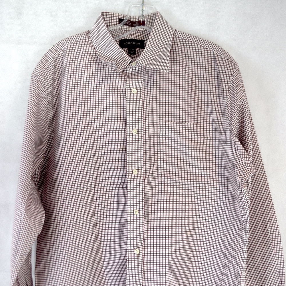 Nordstom Dress Shirt L 16-33 Tailored Fit